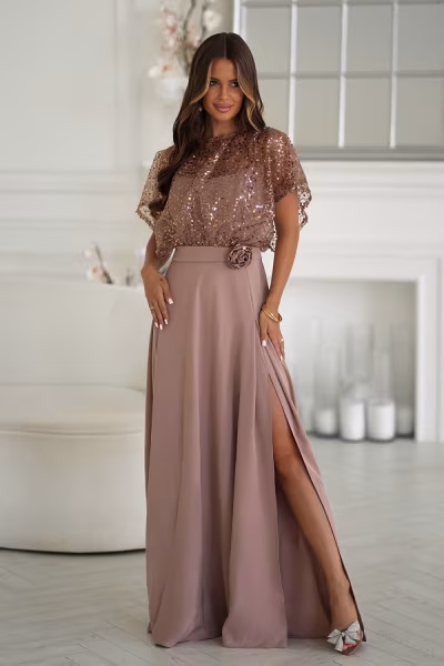 Sukienka Model 333-22 Camel - Bicotone — zdjęcie 1