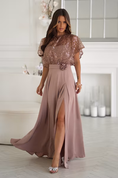 Sukienka Model 333-22 Camel - Bicotone — zdjęcie 2