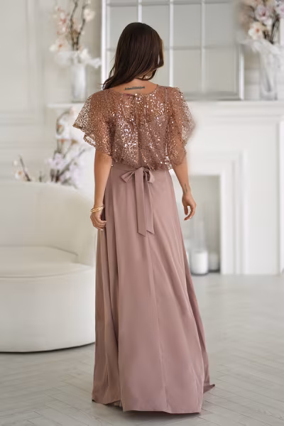 Sukienka Model 333-22 Camel - Bicotone — zdjęcie 3