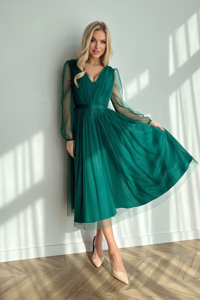 Sukienka Model 269-13 Green - Bicotone — zdjęcie 2
