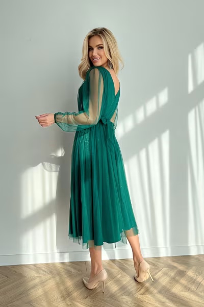 Sukienka Model 269-13 Green - Bicotone — zdjęcie 3