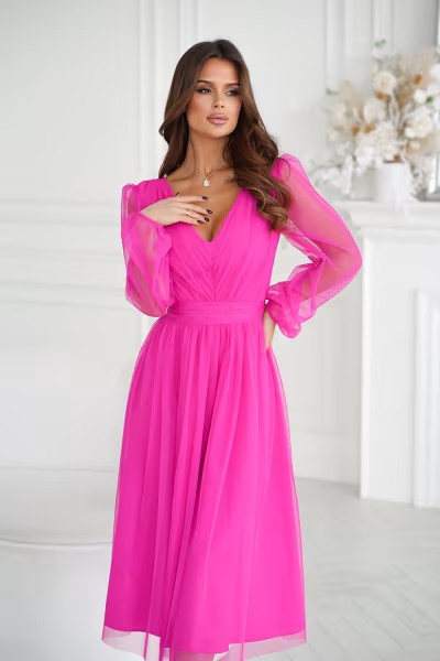 Sukienka Model 269-17 Pink Neon - Bicotone — zdjęcie 1
