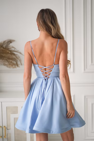 Sukienka Model 340-08 Baby Blue - Bicotone — zdjęcie 3