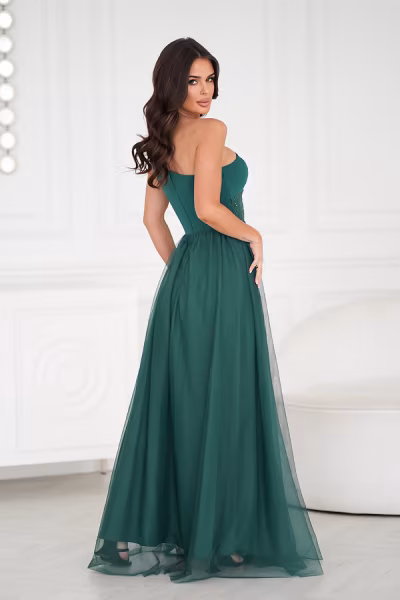 Sukienka Model 323-13 Bottle Green - Bicotone — zdjęcie 2