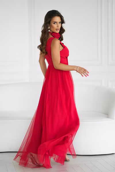 Sukienka Model 318-02 Red - Bicotone — zdjęcie 2