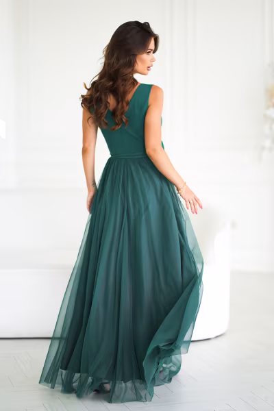 Sukienka Model 318-13 Bottle Green - Bicotone — zdjęcie 3