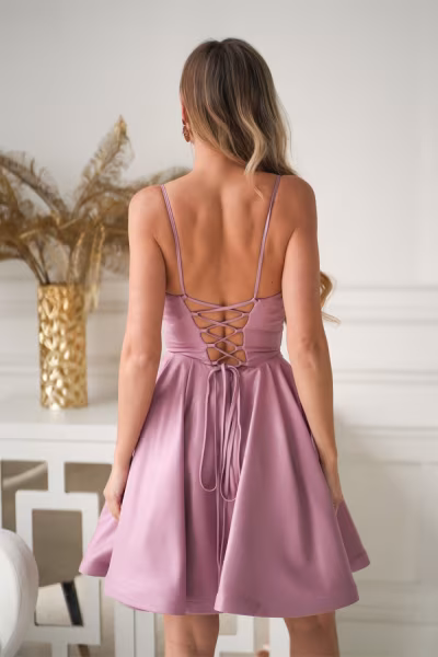 Sukienka Model 340-20 Dirty Pink - Bicotone — zdjęcie 3