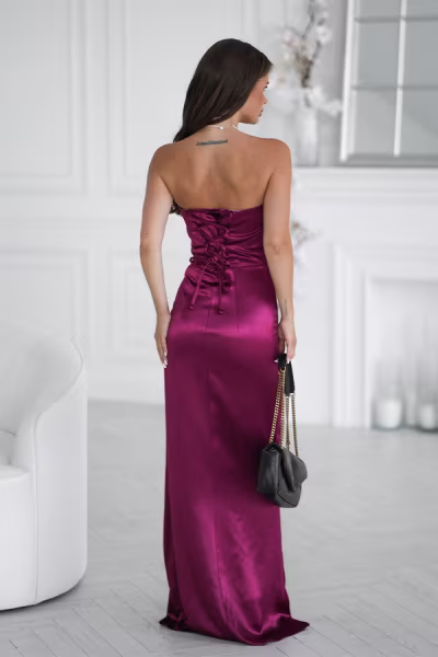 Sukienka Model 335-10 Bordo - Bicotone — zdjęcie 3
