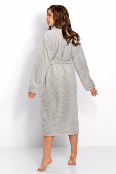 Szlafrok Damski Model Lauren 223341 Grey - Momenti Per Me — zdjęcie 2