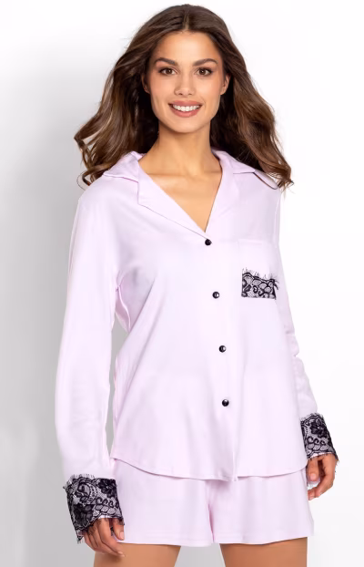 Piżama Damska Model Anya 168777 Pink - Momenti Per Me — zdjęcie 3