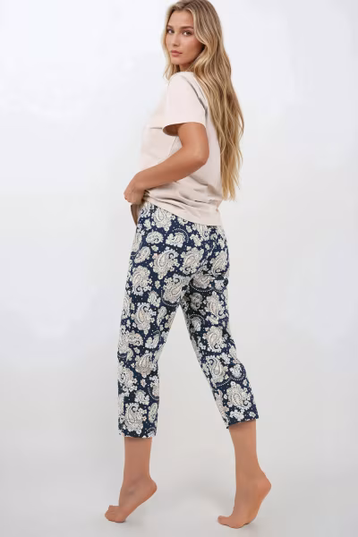 Piżama Damska Model Navy Charm 223851 Navy - Momenti Per Me — zdjęcie 1