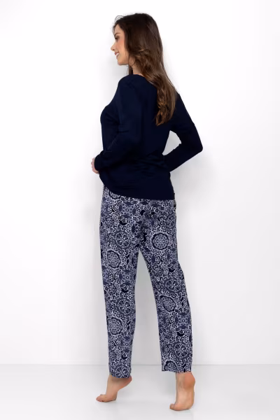 Piżama Damska Model Moon Vibes 189833 Navy - Momenti Per Me — zdjęcie 2