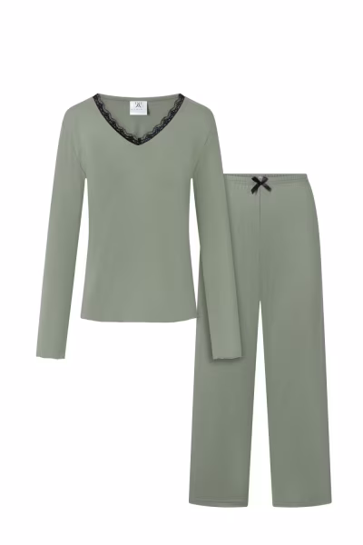 Piżama Damska Model Emerald Dreams 223365 Green - Momenti Per Me — zdjęcie 2