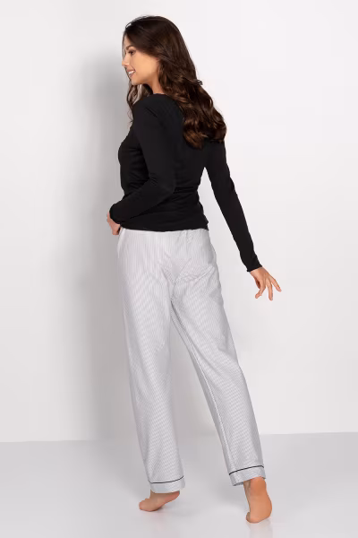 Piżama Damska Model Simple Beauty 179488 Black/Grey - Momenti Per Me — zdjęcie 2