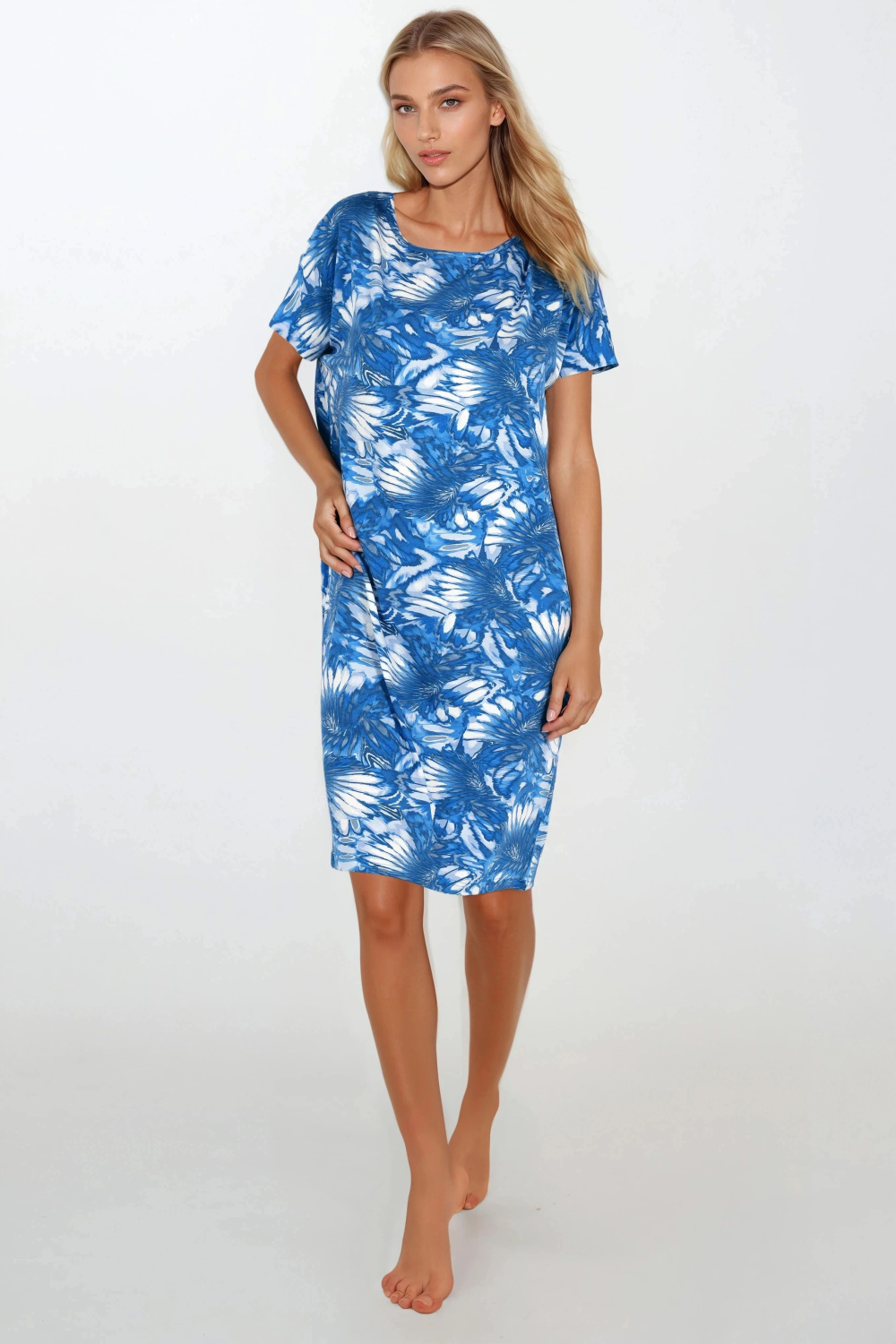 Koszulka nocna Koszula Nocna Model Island Vibes  220593 Blue - Momenti Per Me