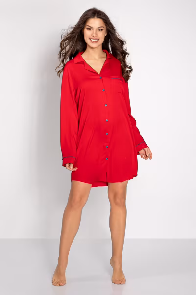 Koszulka nocna Koszula Nocna Model The One 223482 Red - Momenti Per Me — zdjęcie 1