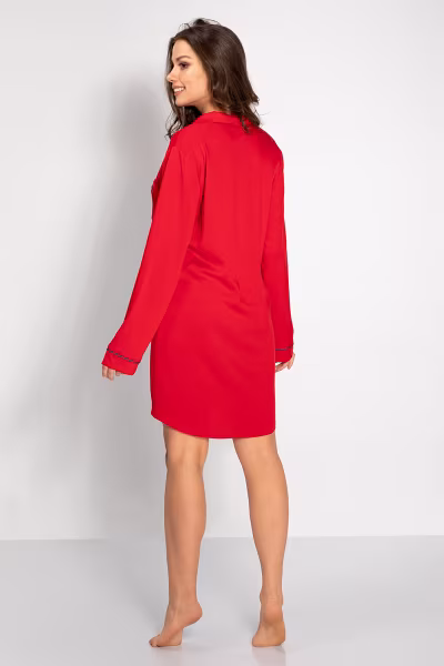 Koszulka nocna Koszula Nocna Model The One 223482 Red - Momenti Per Me — zdjęcie 2