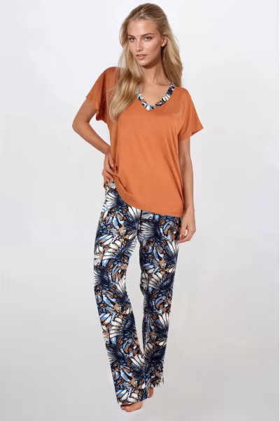 Piżama Damska Model Mosaic Muse 220599 Carmel - Momenti Per Me — zdjęcie 1