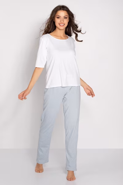 Piżama Damska Model Candice 179366 Dusty Blue - Momenti Per Me — zdjęcie 1