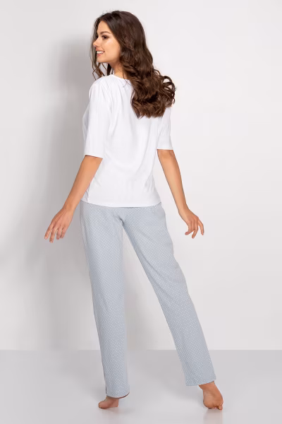 Piżama Damska Model Candice 179366 Dusty Blue - Momenti Per Me — zdjęcie 2