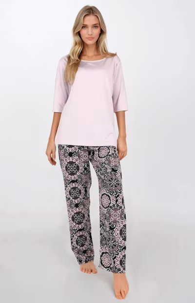 Piżama Damska Model Desert Rose 223128 Pink - Momenti Per Me — zdjęcie 3