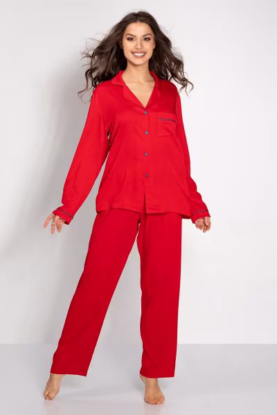 Piżama Damska Model The One 179362 Red - Momenti Per Me — zdjęcie 1