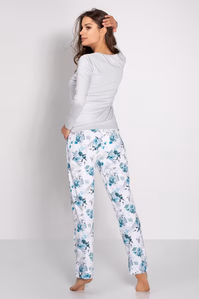 Piżama Damska Model Lovely Day 223362 Aqua - Momenti Per Me — zdjęcie 2