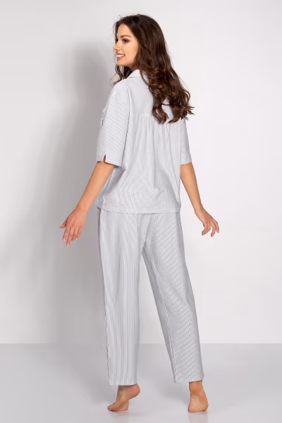 Piżama Damska Model Alessia 179364 Grey - Momenti Per Me — zdjęcie 2