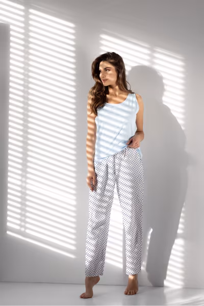 Piżama Damska Model Maelle 223395 Blue - Momenti Per Me — zdjęcie 2
