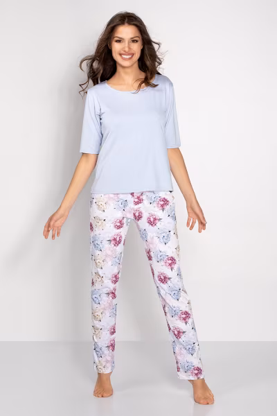 Piżama Damska Model Charming 177097 Blue - Momenti Per Me — zdjęcie 1