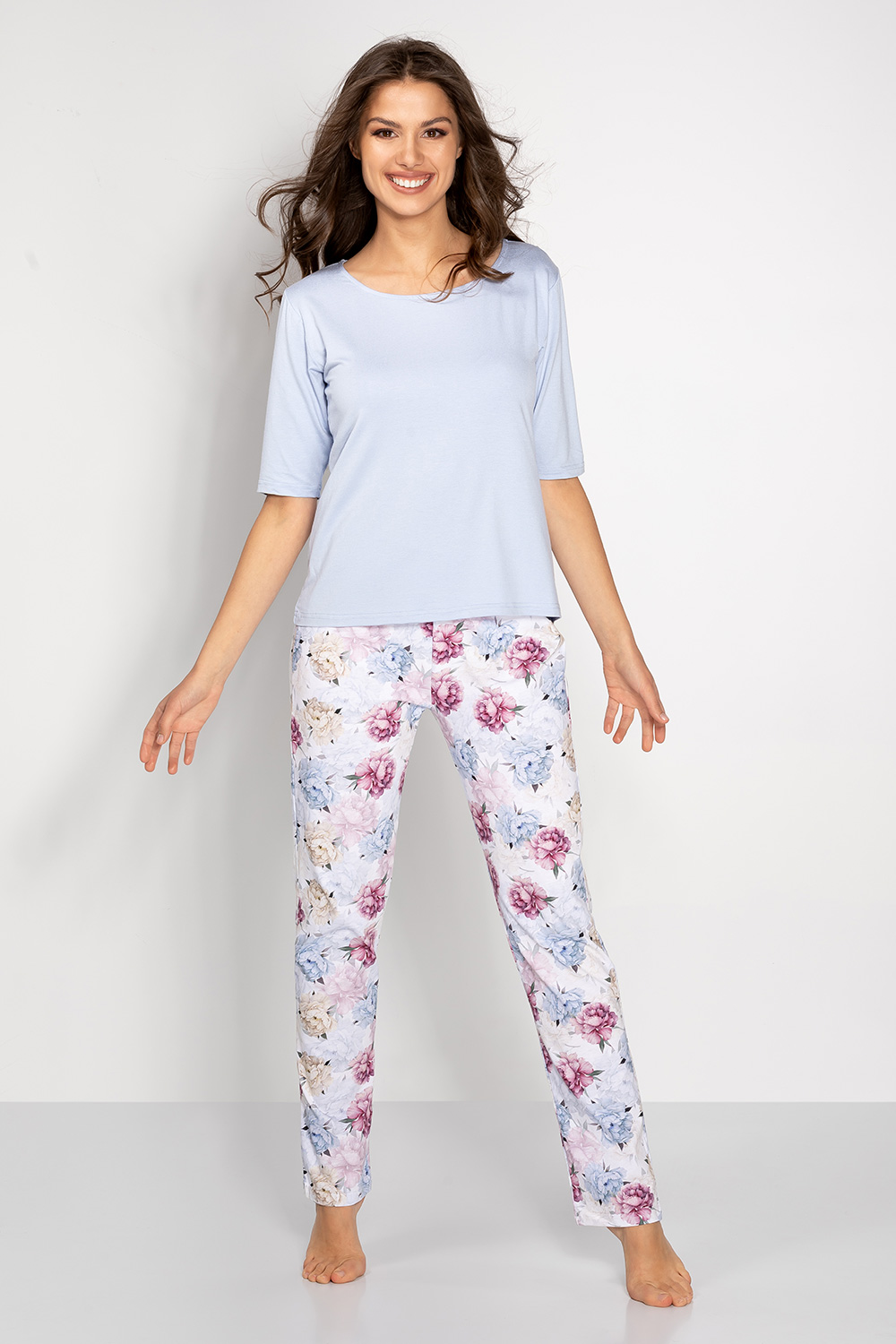 Piżama Damska Model Charming 177097 Blue - Momenti Per Me