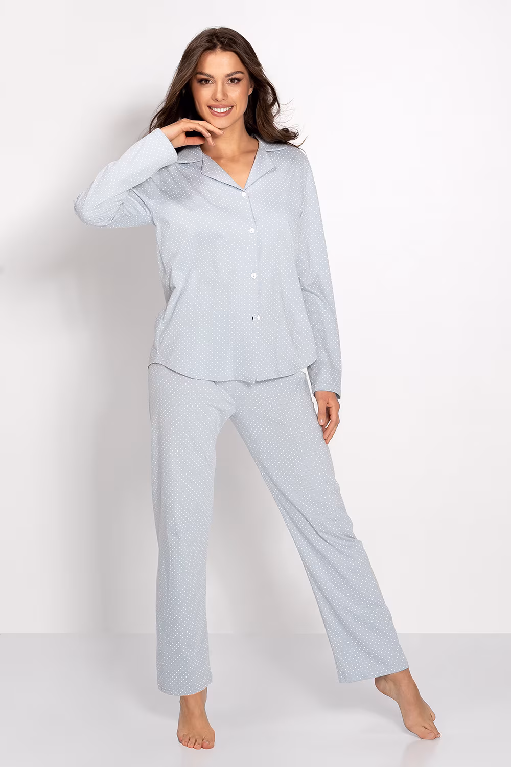 Piżama Damska Model Always Classy 177098 Dusty Blue - Momenti Per Me