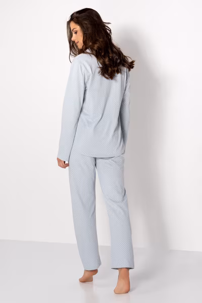 Piżama Damska Model Always Classy 177098 Dusty Blue - Momenti Per Me — zdjęcie 2