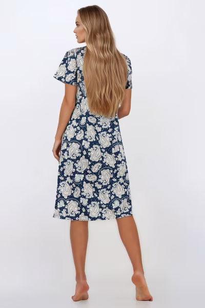 Koszulka nocna Koszula Nocna Model Saphire Nights 213187 Navy - Momenti Per Me — zdjęcie 2