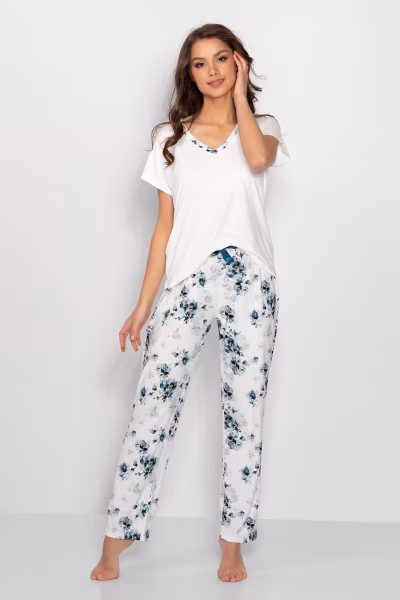 Piżama Damska Model Lucy 170003 White - Momenti Per Me — zdjęcie 1