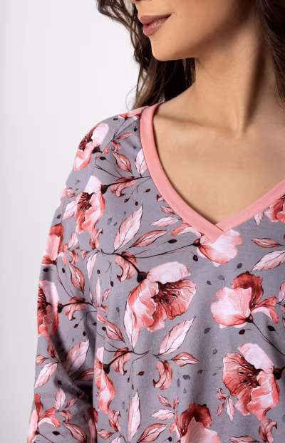 Piżama Damska Model Everyday 223866 Peach - Momenti Per Me — zdjęcie 3