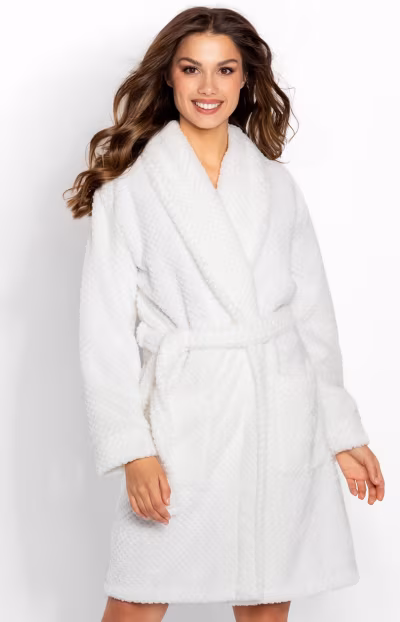 Szlafrok Damski Model Delicate 223398 Ecru - Momenti Per Me — zdjęcie 3