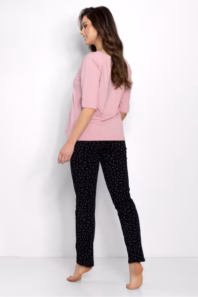 Piżama Damska Model Forget Me Not 223446 Black - Momenti Per Me — zdjęcie 2