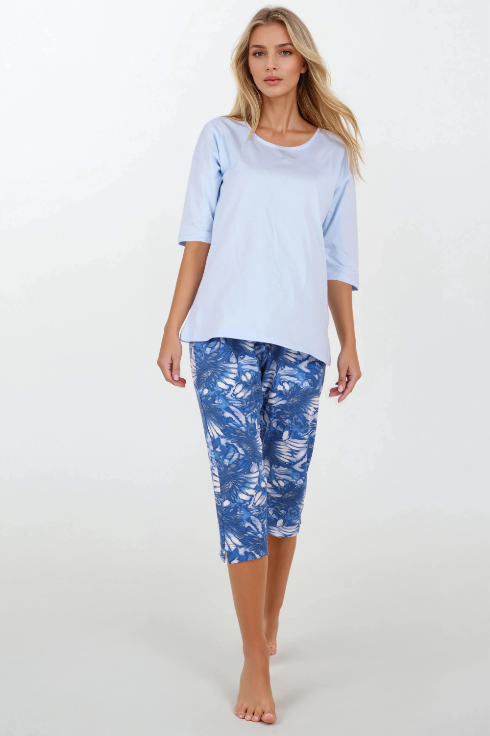 Piżama Damska Model Lagoon Escape 224406 Blue - Momenti Per Me