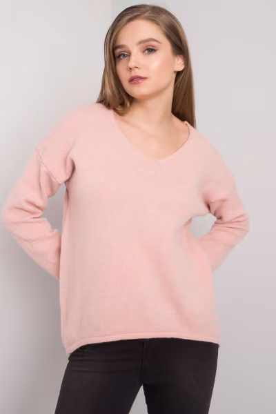Sweter Damski Model TW-SW-BI-9802.25X Light Pink - Och Bella — zdjęcie 1