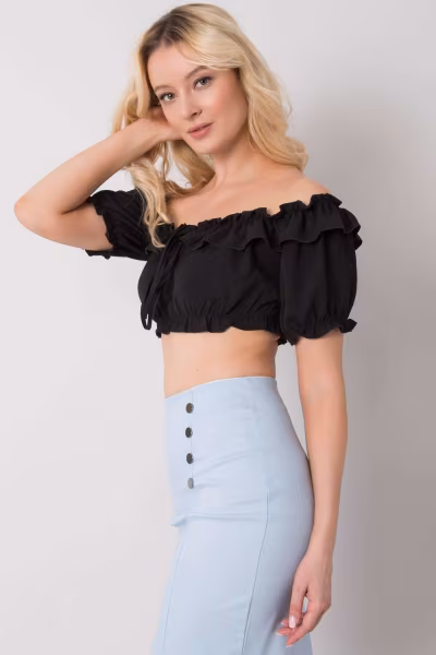 Bluzka Model TW-TP-BI-26718.46 Black - Och Bella — zdjęcie 3