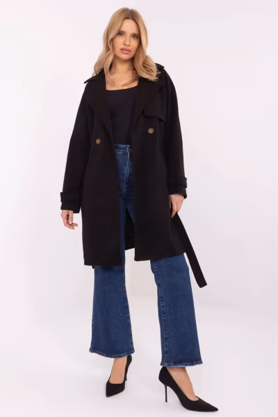 Płaszcz Damski Model TW-PL-BI-2309.86 Black - Och Bella — zdjęcie 1