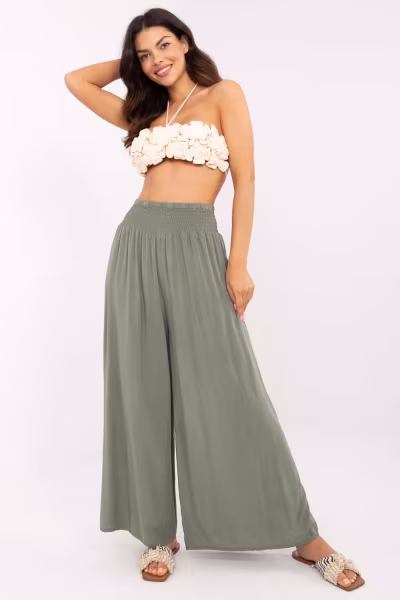 Spodnie Damskie Model TW-SP-BI-3069.94 Khaki - Och Bella — zdjęcie 1
