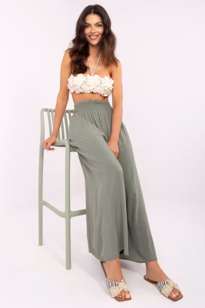 Spodnie Damskie Model TW-SP-BI-3069.94 Khaki - Och Bella — zdjęcie 2