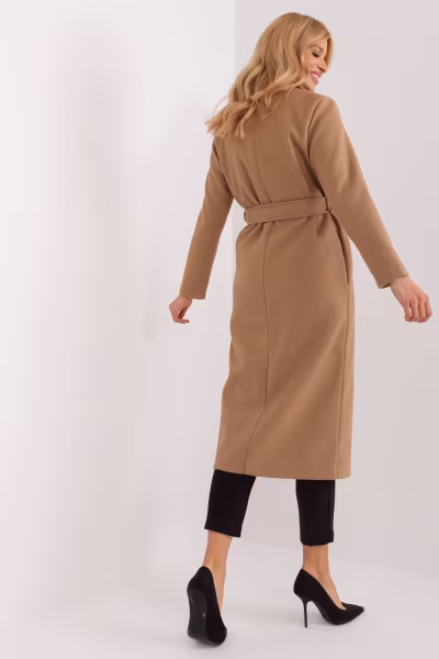 Płaszcz Damski Model TW-PL-BI-5312-1.31 Camel - Och Bella — zdjęcie 3