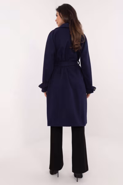 Płaszcz damski Model TW-PL-BI-2209.71P Navy - Och Bella — zdjęcie 3
