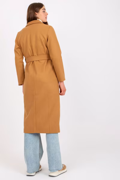 Płaszcz Damski Model TW-PL-BI-5312.32 Camel - Och Bella — zdjęcie 3