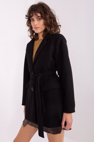 Płaszcz Damski Model TW-PL-BI-2022320.01X Black - Och Bella — zdjęcie 2