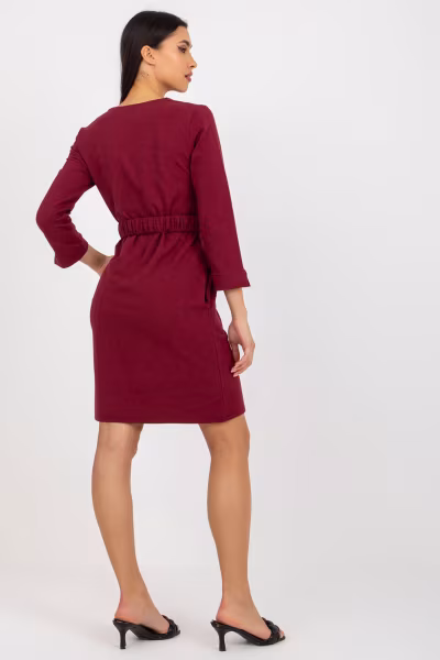 Sukienka Model TW-SK-BL-1011.17 Bordo - Och Bella — zdjęcie 3