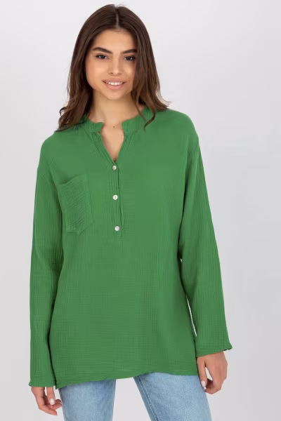 Bluzka Model TW-KS-BI-1144.07 Green - Och Bella — zdjęcie 1